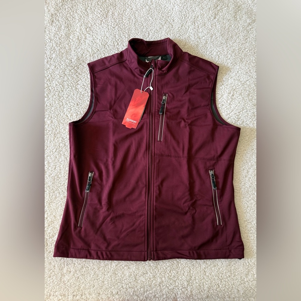 33,000ft Women's Lightweight Vest with Pockets Burgundy/Wine Colour Size Large